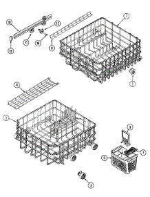 05 - Racks parts for Jenn-Air Dishwasher DW1000B from AppliancePartsPros.com