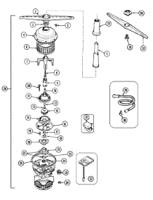 04 - Pump & Motor parts for Jenn-Air Dishwasher DW1000B from AppliancePartsPros.com