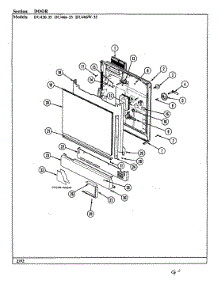 02 - Door parts for Jenn-Air Dishwasher DU466W-35 from AppliancePartsPros.com