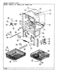 04 - Rack Assembly parts for Jenn-Air Dishwasher DW499C129 from AppliancePartsPros.com