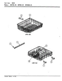 03 - Rack parts for Jenn-Air Dishwasher DU430-25 from AppliancePartsPros.com