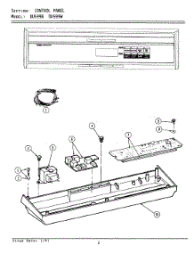 03 - Control Panel parts for Jenn-Air Dishwasher DU599W from AppliancePartsPros.com