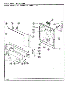 02 - Door Assembly parts for Jenn-Air Dishwasher DW499C139 from AppliancePartsPros.com