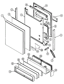 03 - Door parts for Jenn-Air Dishwasher DW860UQB from AppliancePartsPros.com