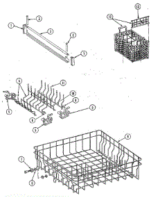 Racks parts for Jenn-Air Dishwasher DU598 from AppliancePartsPros.com