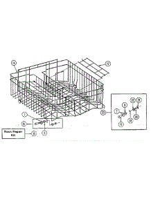 Racks parts for Jenn-Air Dishwasher DU598 from AppliancePartsPros.com