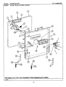 04 - Door (Inner) parts for Jenn-Air Dishwasher DU486 from AppliancePartsPros.com