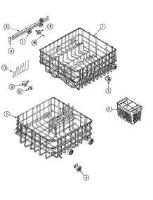 06 - Track & Rack Assembly parts for Jenn-Air Dishwasher DW731A from AppliancePartsPros.com