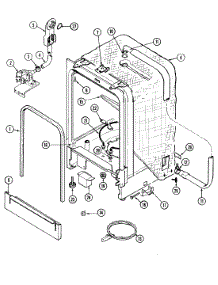 07 - Tub parts for Jenn-Air Dishwasher DW731B from AppliancePartsPros.com