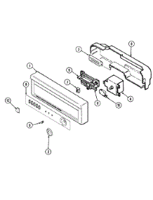 02 - Control Panel parts for Jenn-Air Dishwasher DW731W from AppliancePartsPros.com