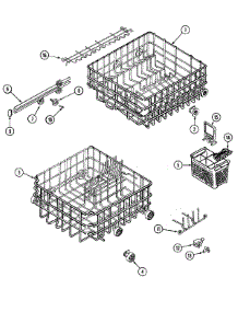 06 - Track & Rack Assembly parts for Jenn-Air Dishwasher DW871UQB from AppliancePartsPros.com