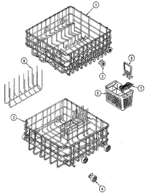 03 - Racks parts for Jenn-Air Dishwasher DW760W-CAN from AppliancePartsPros.com