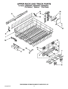 09 - Upper Rack And Track Parts parts for Jenn-Air Dishwasher JDB3600AWS5 from AppliancePartsPros.com