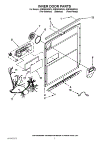 03 - Inner Door Parts parts for Jenn-Air Dishwasher JDB3600AWX5 from AppliancePartsPros.com