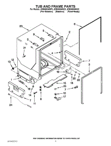 05 - Tub And Frame Parts parts for Jenn-Air Dishwasher JDB3600AWX5 from AppliancePartsPros.com