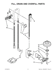 04 - Fill, Drain And Overfill Parts parts for Jenn-Air Dishwasher JDB3650AWF5 from AppliancePartsPros.com