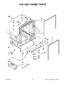 05 - Tub And Frame Parts parts for Jenn-Air Dishwasher JDB3650AWF5 from AppliancePartsPros.com