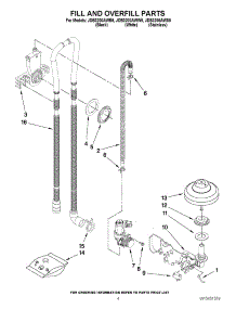 04 - Fill And Overfill Parts parts for Jenn-Air Dishwasher JDB3200AWB5 from AppliancePartsPros.com