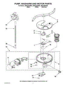 06 - Pump, Washarm And Motor Parts parts for Jenn-Air Dishwasher JDB3200AWS5 from AppliancePartsPros.com