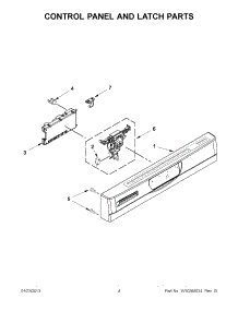 02 - Control Panel And Latch Parts parts for Jenn-Air Dishwasher JDB3650AWF4 from AppliancePartsPros.com