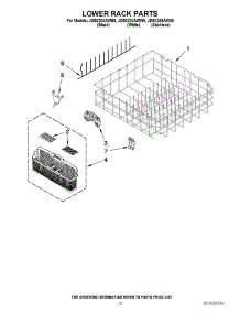 10 - Lower Rack Parts parts for Jenn-Air Dishwasher JDB3200AWS5 from AppliancePartsPros.com