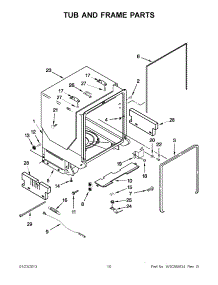 05 - Tub And Frame Parts parts for Jenn-Air Dishwasher JDB3650AWF4 from AppliancePartsPros.com