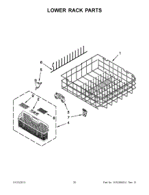 10 - Lower Rack Parts parts for Jenn-Air Dishwasher JDB3650AWY4 from AppliancePartsPros.com
