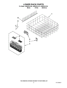 10 - Lower Rack Parts parts for Jenn-Air Dishwasher JDB3200AWS4 from AppliancePartsPros.com