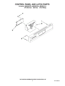 02 - Control Panel And Latch Parts parts for Jenn-Air Dishwasher JDB3600AWX4 from AppliancePartsPros.com