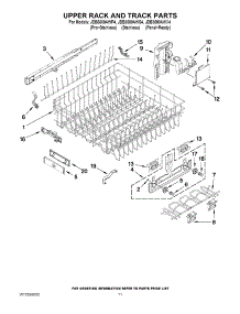 09 - Upper Rack And Track Parts parts for Jenn-Air Dishwasher JDB3600AWS4 from AppliancePartsPros.com