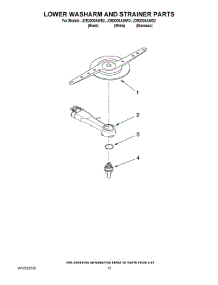 11 - Lower Washarm And Strainer Parts parts for Maytag Dishwasher JDB3000AWS3 from AppliancePartsPros.com