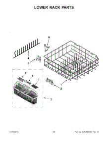 10 - Lower Rack Parts parts for Maytag Dishwasher JDB3650AWY3 from AppliancePartsPros.com