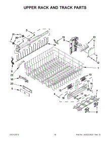 09 - Upper Rack And Track Parts parts for Maytag Dishwasher JDB3650AWR3 from AppliancePartsPros.com