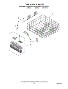 10 - Lower Rack Parts parts for Maytag Dishwasher JDB3200AWS3 from AppliancePartsPros.com