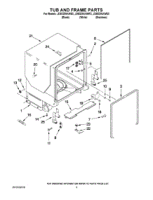 05 - Tub And Frame Parts parts for Maytag Dishwasher JDB3200AWW3 from AppliancePartsPros.com