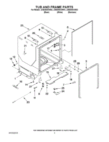 05 - Tub And Frame Parts parts for Maytag Dishwasher JDB3000AWW3 from AppliancePartsPros.com