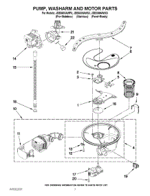 06 - Pump, Washarm And Motor Parts parts for Maytag Dishwasher JDB3600AWS3 from AppliancePartsPros.com