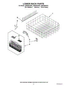 10 - Lower Rack Parts parts for Maytag Dishwasher JDB3600AWS3 from AppliancePartsPros.com