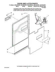 03 - Door And Latch Parts parts for Maytag Dishwasher JDB1255AWB2 from AppliancePartsPros.com