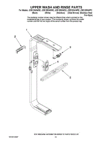 10 - Upper Wash And Rinse Parts parts for Maytag Dishwasher JDB1255AWB2 from AppliancePartsPros.com