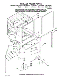 07 - Tub And Frame Parts parts for Maytag Dishwasher JDB1255AWR2 from AppliancePartsPros.com
