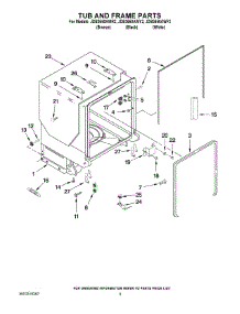 05 - Tub And Frame Parts parts for Maytag Dishwasher JDB3650AWY2 from AppliancePartsPros.com
