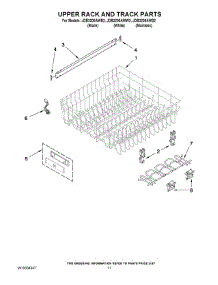09 - Upper Rack And Track Parts parts for Maytag Dishwasher JDB3200AWB2 from AppliancePartsPros.com
