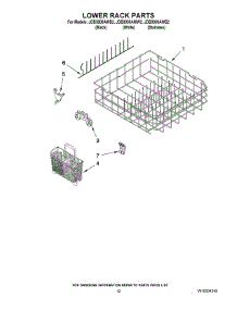 10 - Lower Rack Parts parts for Maytag Dishwasher JDB3000AWS2 from AppliancePartsPros.com