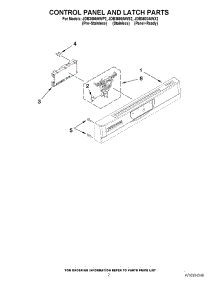 02 - Control Panel And Latch Parts parts for Maytag Dishwasher JDB3600AWS2 from AppliancePartsPros.com
