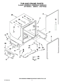 05 - Tub And Frame Parts parts for Maytag Dishwasher JDB3600AWS2 from AppliancePartsPros.com