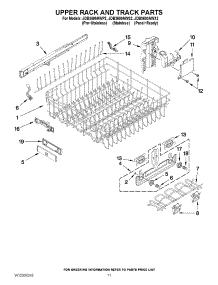 09 - Upper Rack And Track Parts parts for Maytag Dishwasher JDB3600AWP2 from AppliancePartsPros.com