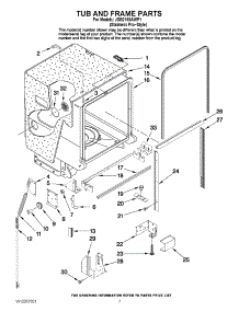 07 - Tub And Frame Parts parts for Maytag Dishwasher JDB2150AWP1 from AppliancePartsPros.com