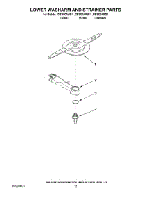 11 - Lower Washarm And Strainer Parts parts for Maytag Dishwasher JDB3000AWW1 from AppliancePartsPros.com
