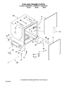 05 - Tub And Frame Parts parts for Maytag Dishwasher JDB3650AWY1 from AppliancePartsPros.com